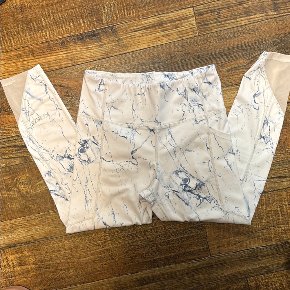 KIAVA White Marble Print Leggings